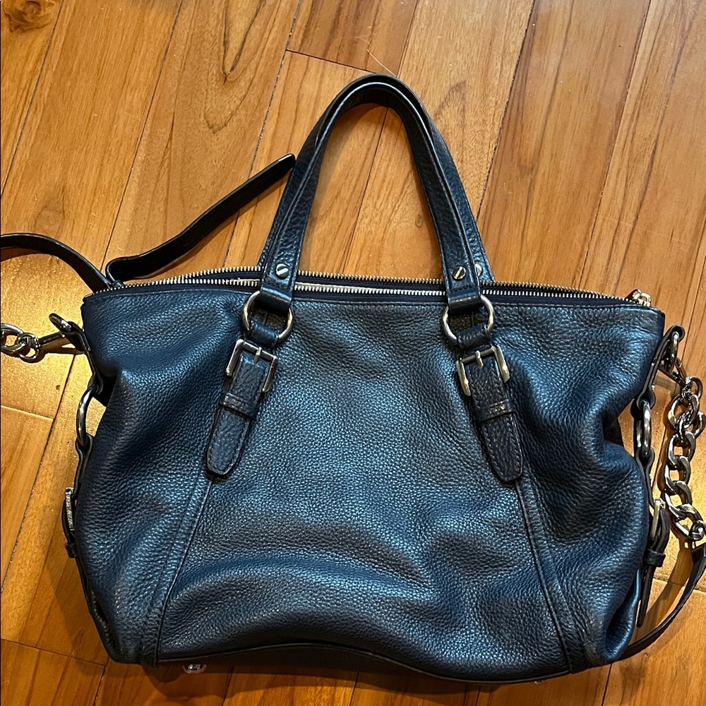 Micheal Kors- Elegant navy color Leather Handbag